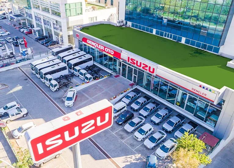 Gençler Oto Isuzu plazası dış cephe görünümü